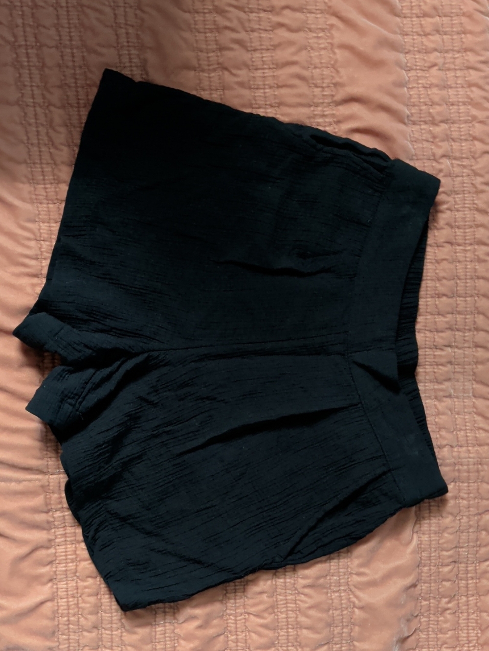 a new day Black High-Waist Textured Dress Shorts